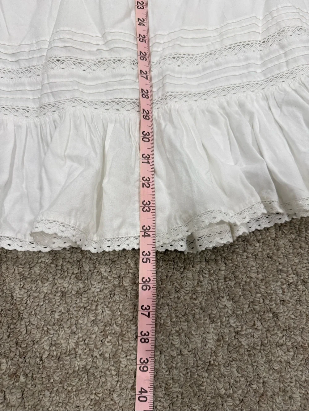 NWT American Eagle Outfitters White Tiered Maxi Skirt Size XL